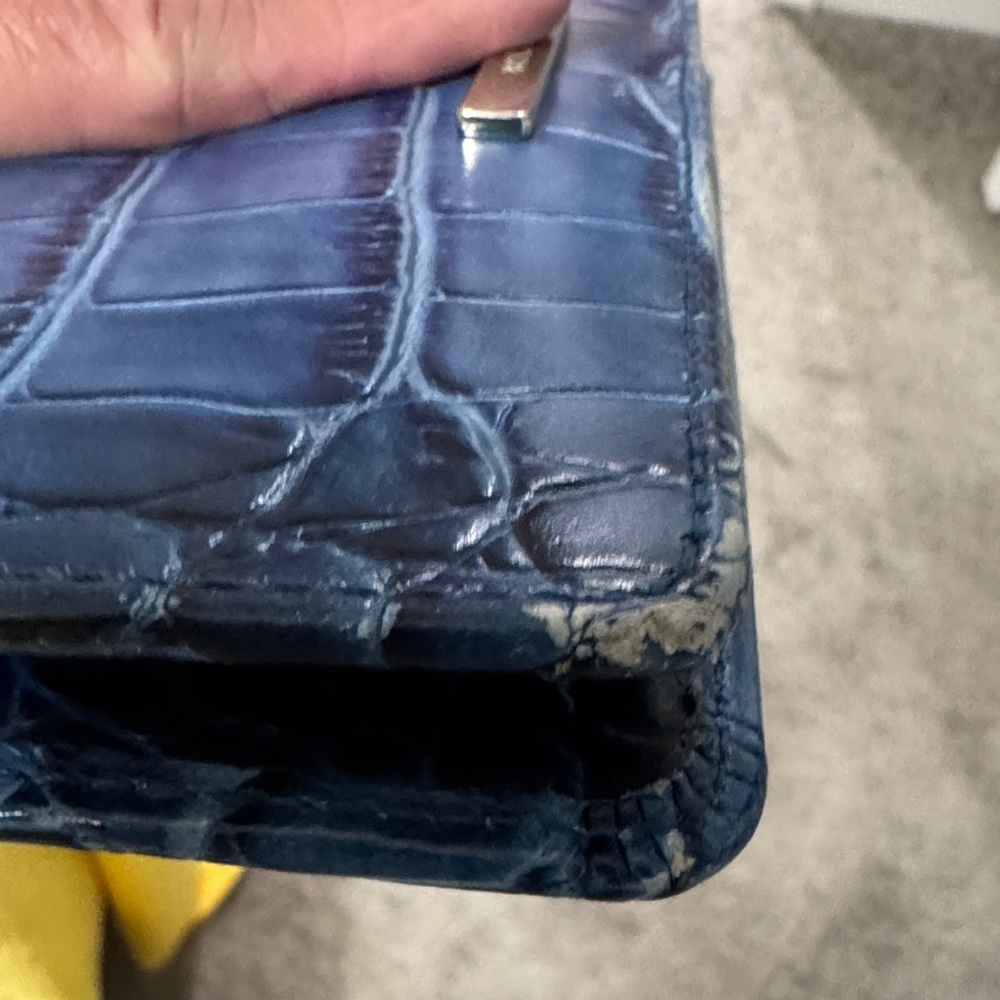 Brahmin Blue Croc-Embossed Wallet - Picture 4 of 6